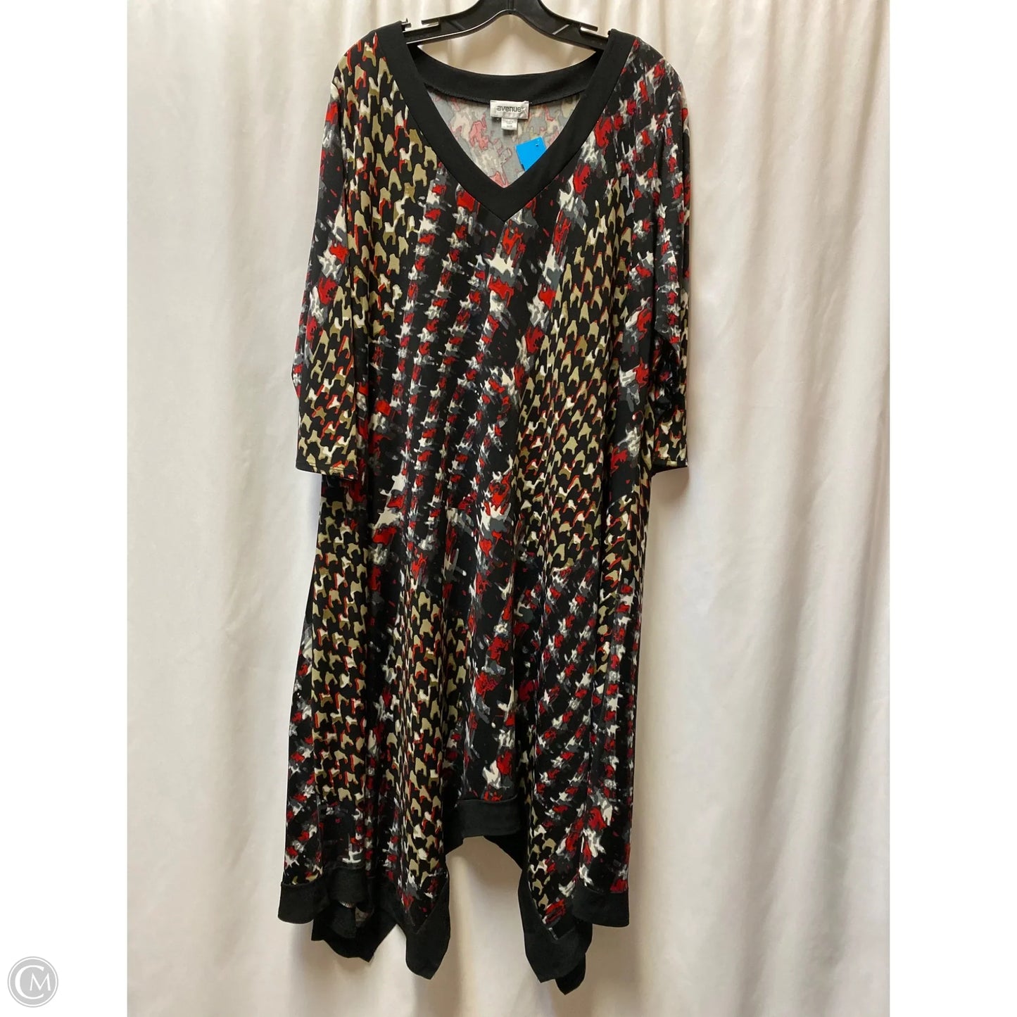 Dress Casual Maxi By Avenue In Black & Red, Size: 4x