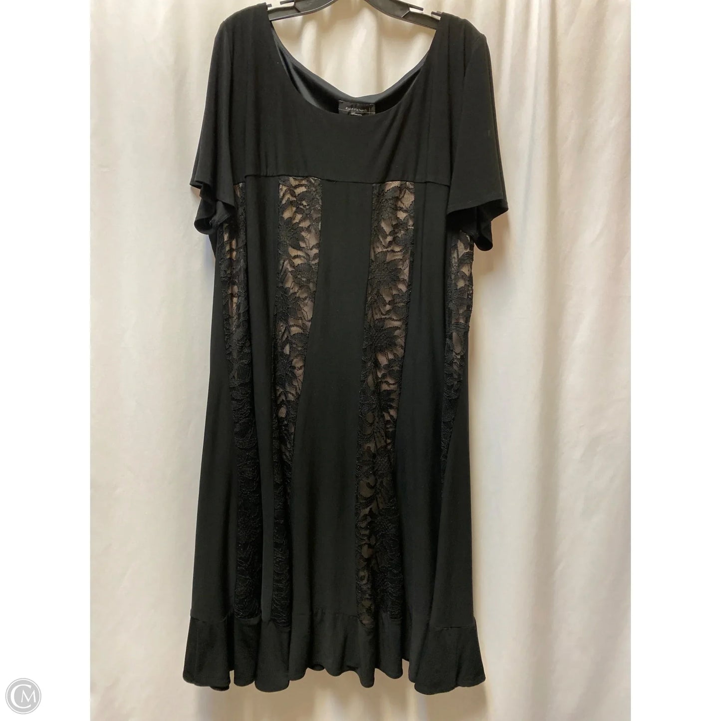 Dress Casual Midi By R And M Richards In Black, Size: 3x