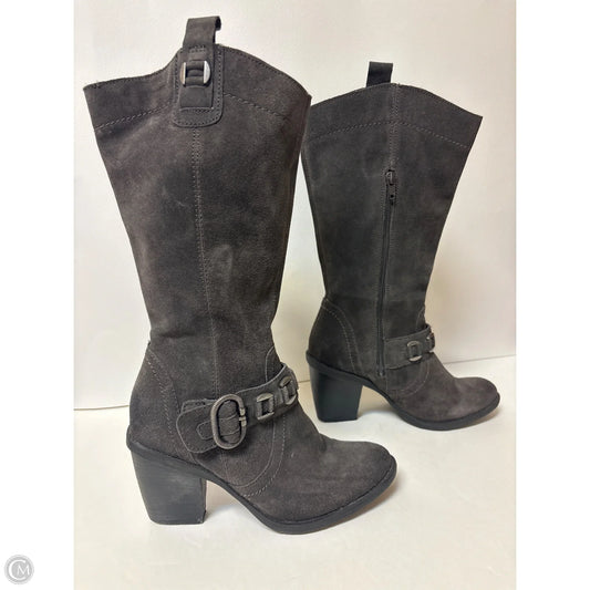 Boots Mid-calf Heels By Bare Traps In Grey, Size: 7