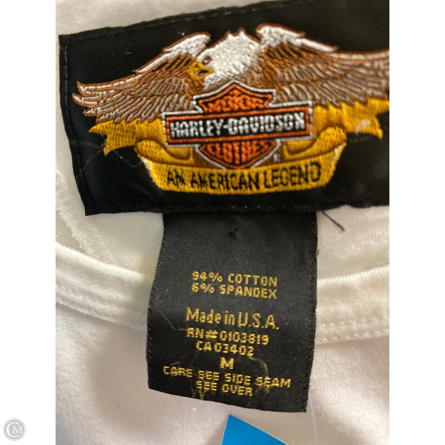 Top Long Sleeve By Harley Davidson In White, Size: M