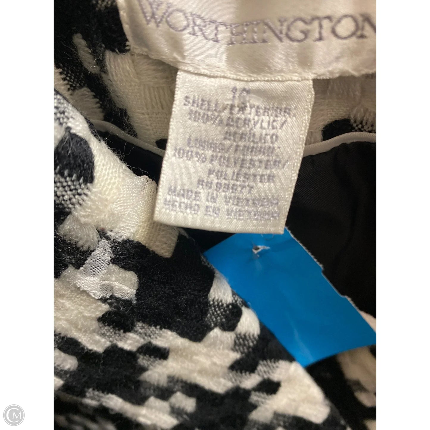 Coat Peacoat By Worthington In Black & White, Size: L