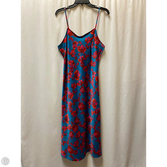 Dress Casual Midi By A New Day In Blue, Size: M
