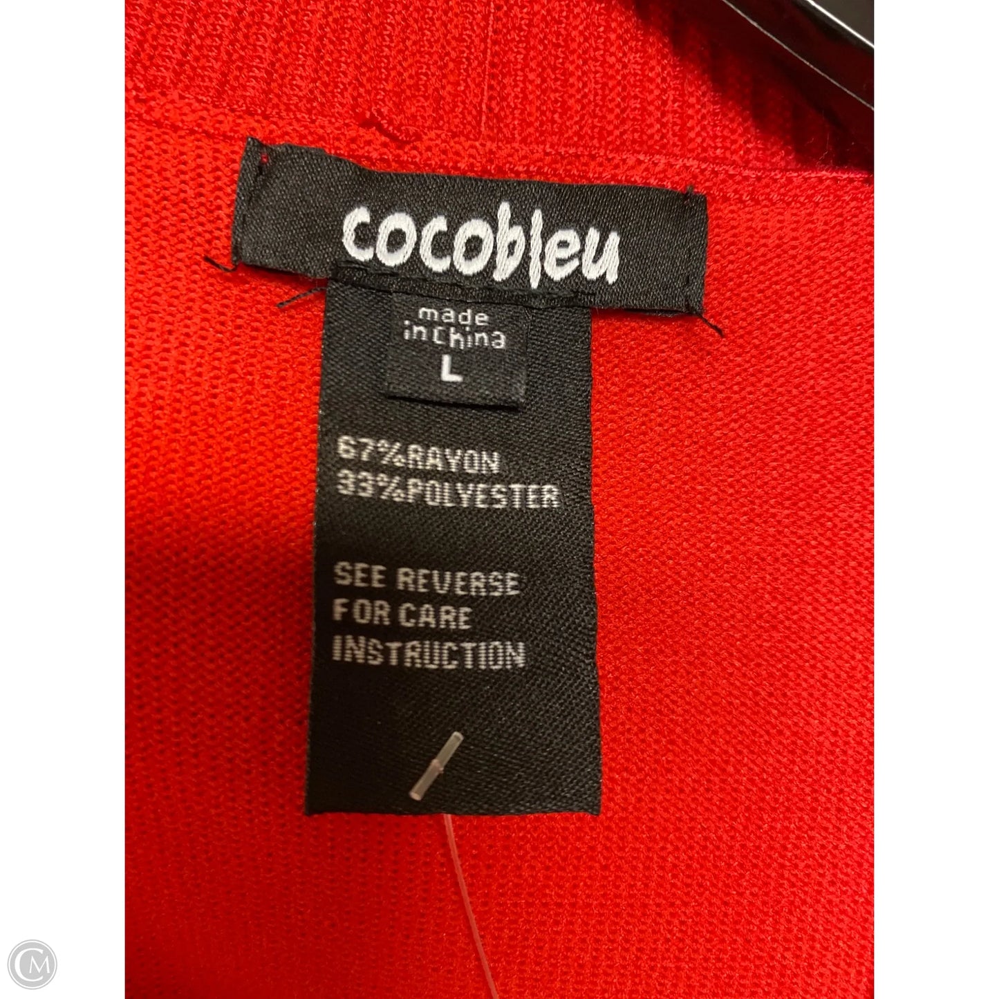 Cardigan By Clothes Mentor In Red, Size: L