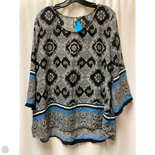 Top Long Sleeve By Cato In Black, Size: Xl