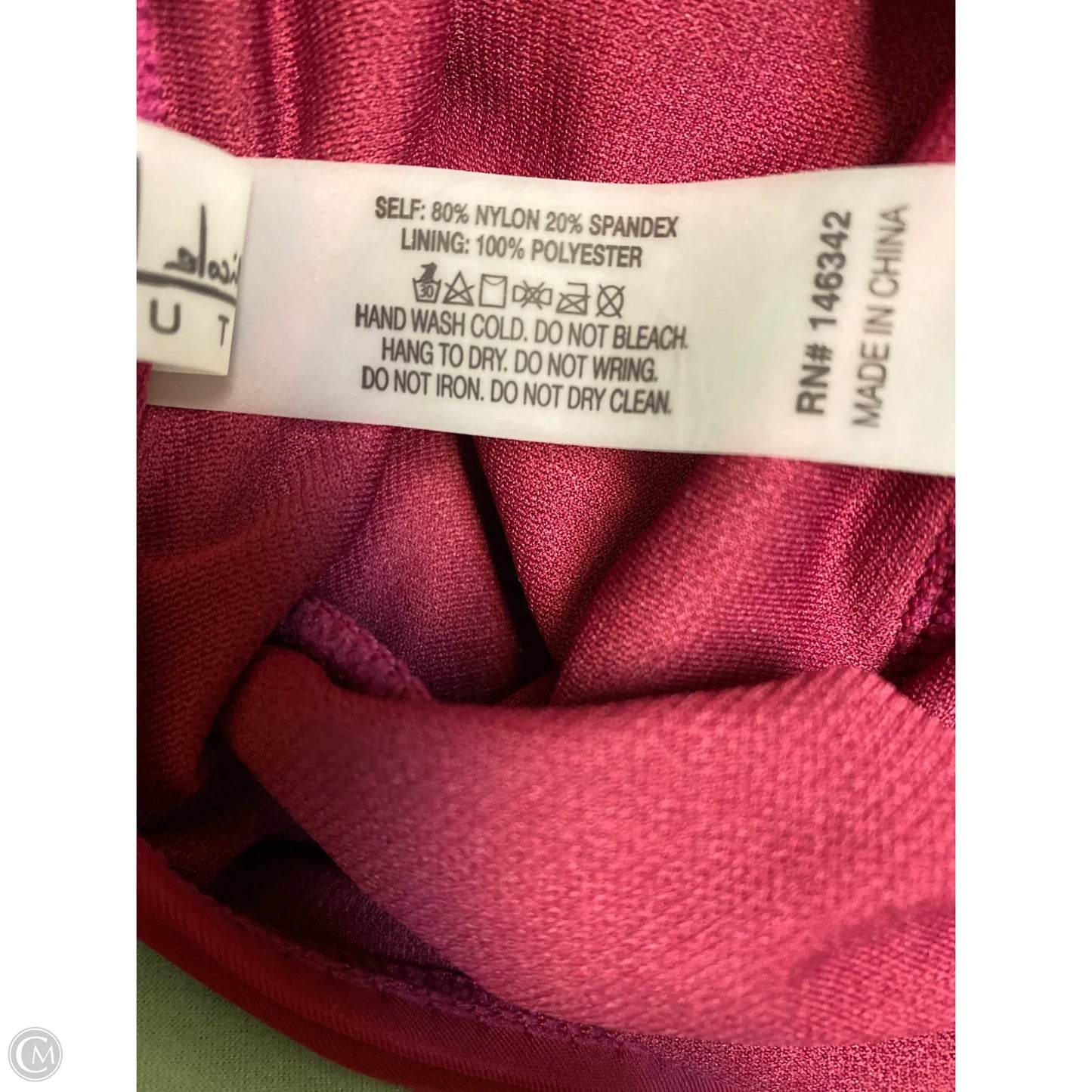 Swimsuit By Nicole By Nicole Miller In Maroon, Size: M