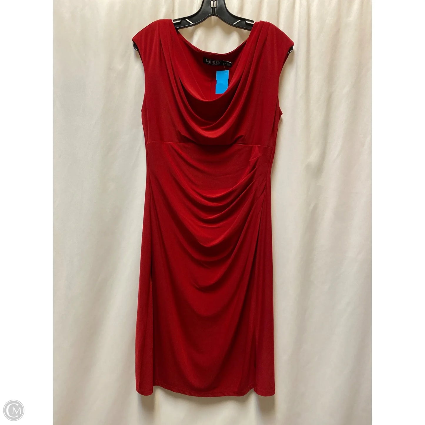Dress Casual Midi By Ralph Lauren In Red, Size: L