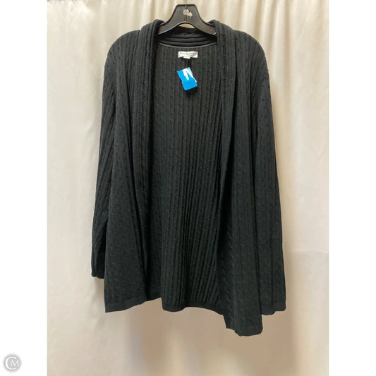 Cardigan By Kim Rogers In Black, Size: 1x