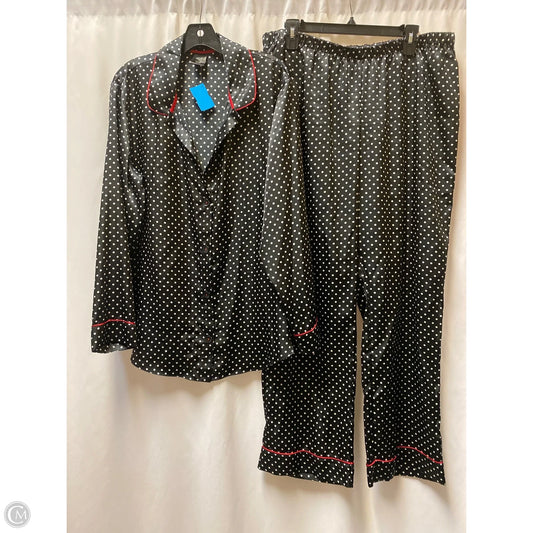 Pajamas 2pc By Apt 9 In Black & White, Size: Xl
