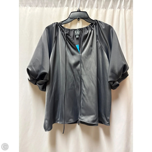Top Short Sleeve By Worthington In Grey, Size: Xl