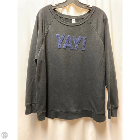 Sweatshirt Crewneck By Old Navy In Black, Size: Xl
