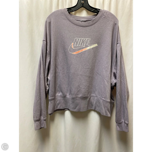 Sweatshirt Crewneck By Nike In Purple, Size: 2x
