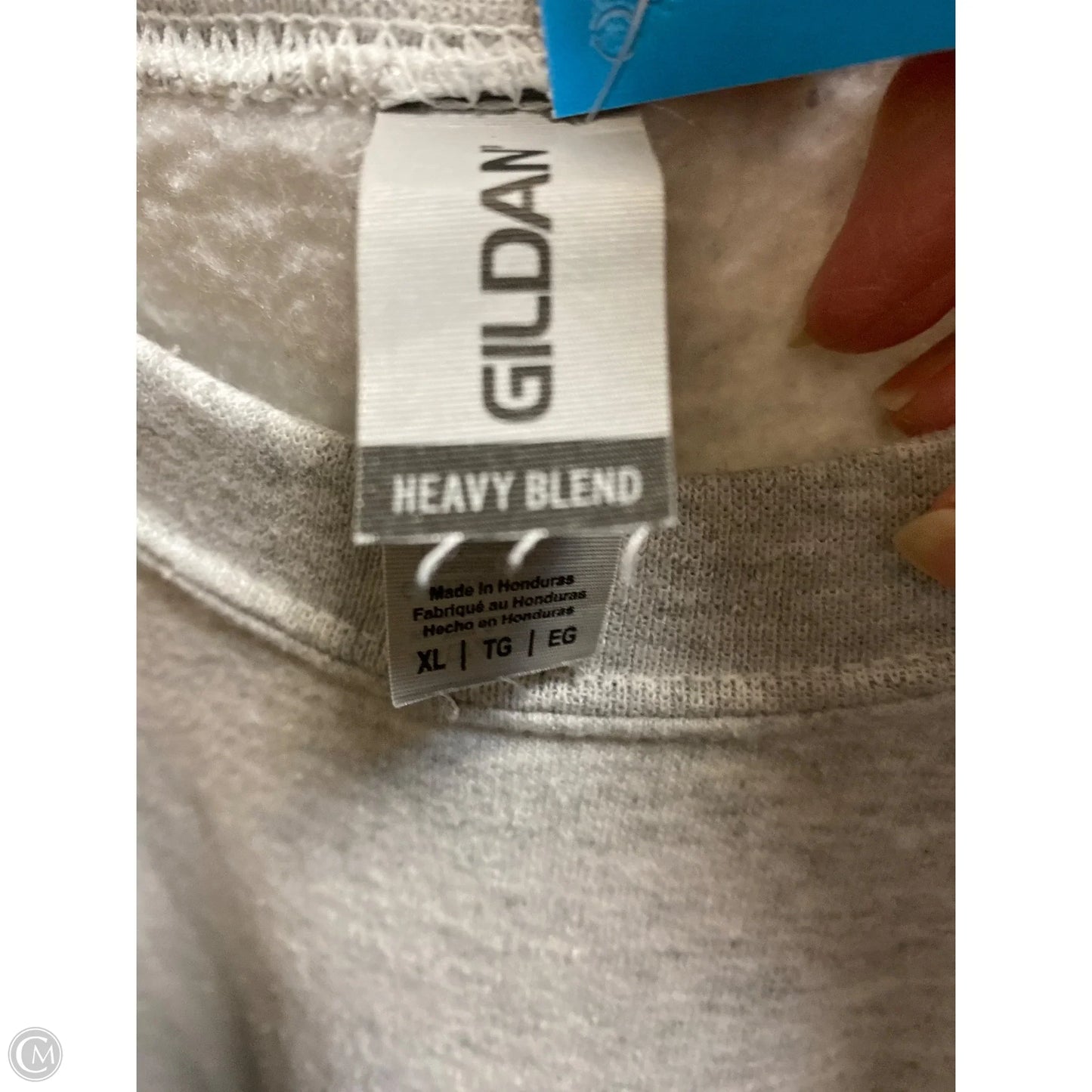 Sweatshirt Crewneck By Gildan In Grey, Size: Xl