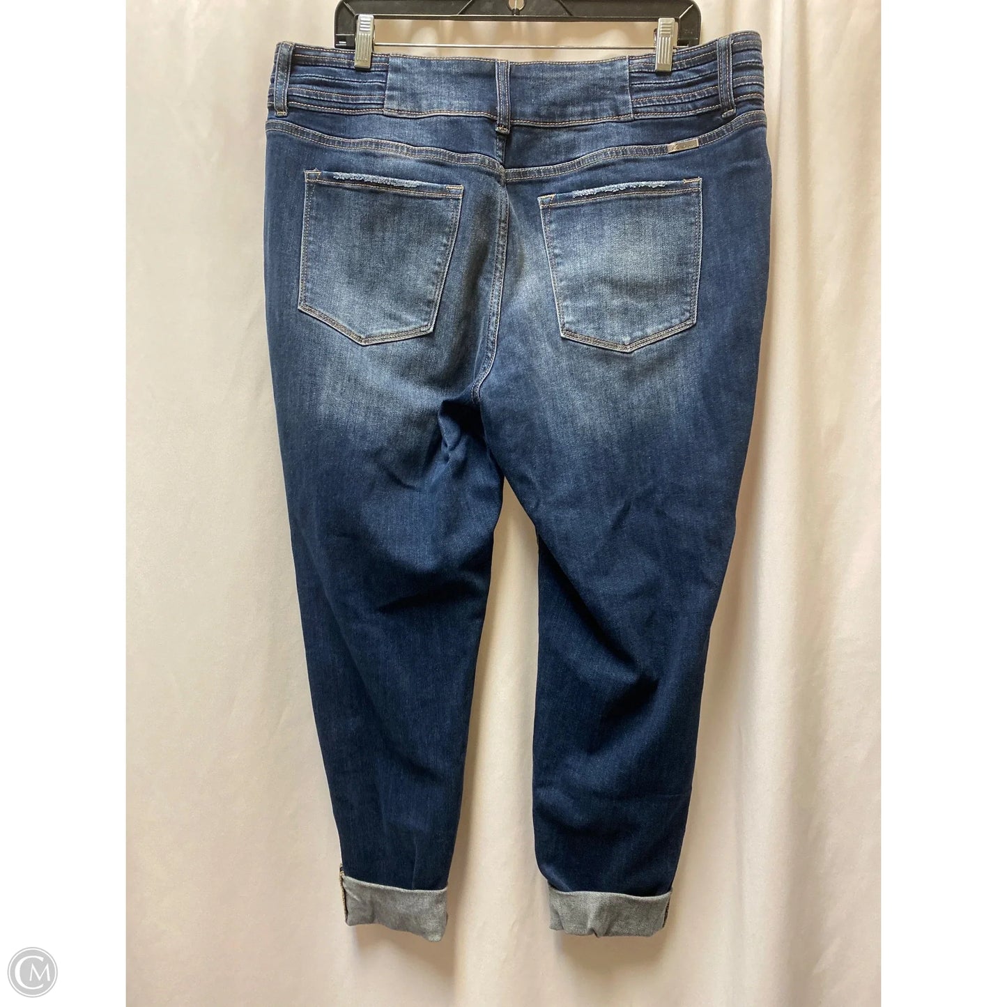 Jeans Cropped By Kancan In Blue Denim, Size: 16