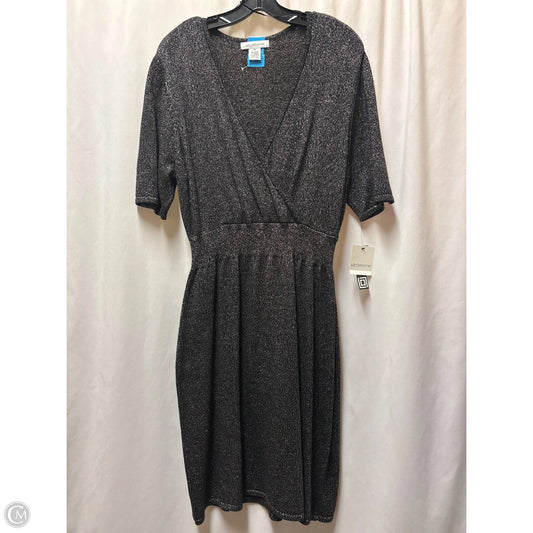 Dress Sweater By Liz Claiborne In Black & Gold, Size: Xl