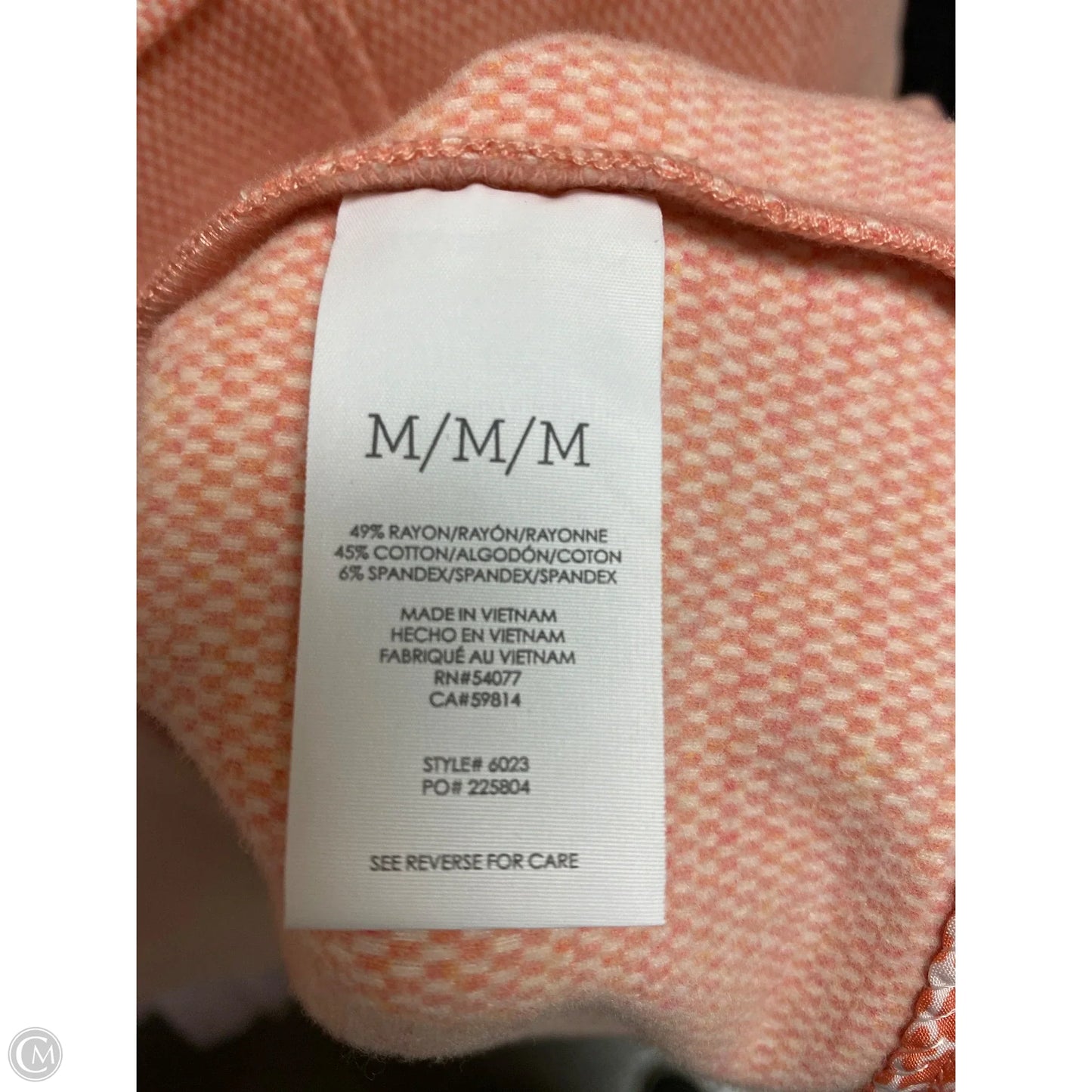 Coat Other By Cabi In Pink, Size: M