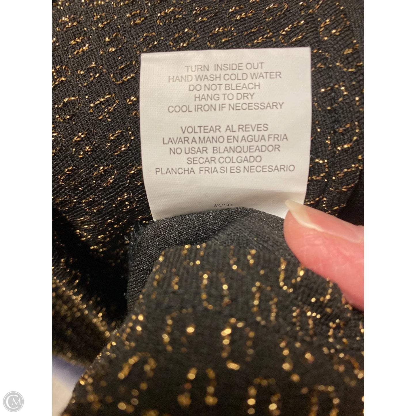 Dress Casual Midi By Luxology In Gold, Size: M