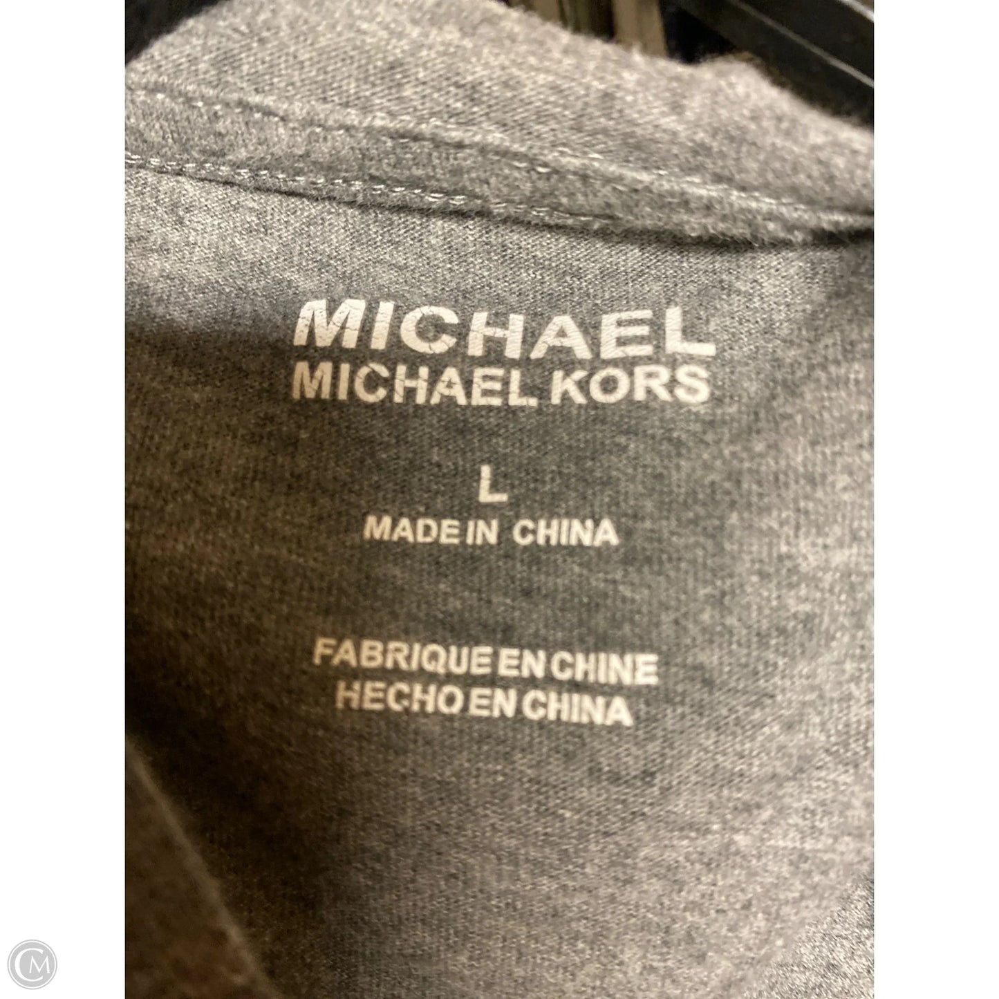 Top Long Sleeve By Michael By Michael Kors In Grey, Size: L