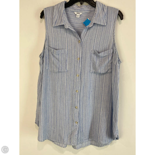 Top Sleeveless By Sonoma In Blue, Size: Xl
