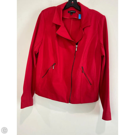 Jacket Moto By Lane Bryant In Red, Size: Xl