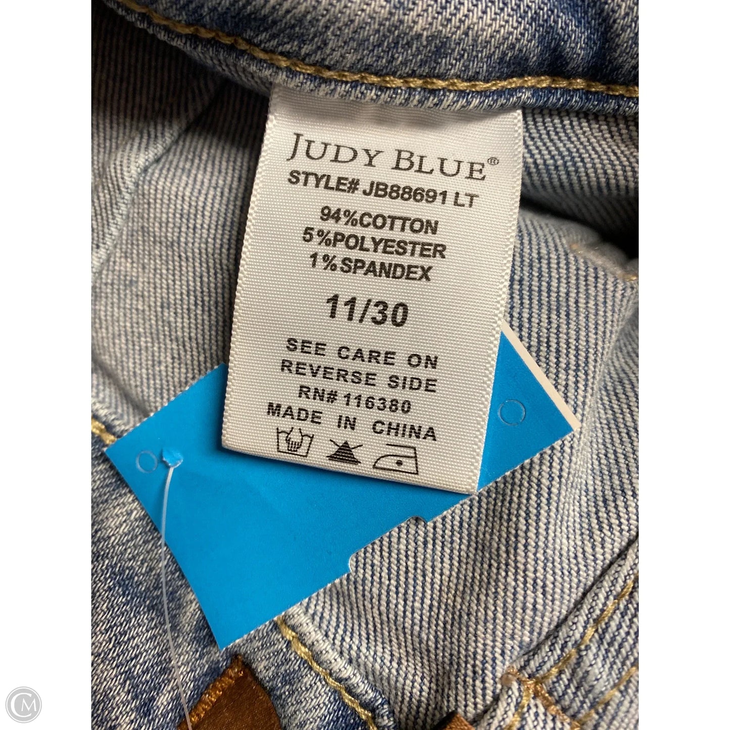 Jeans Straight By Judy Blue In Blue Denim, Size: 10