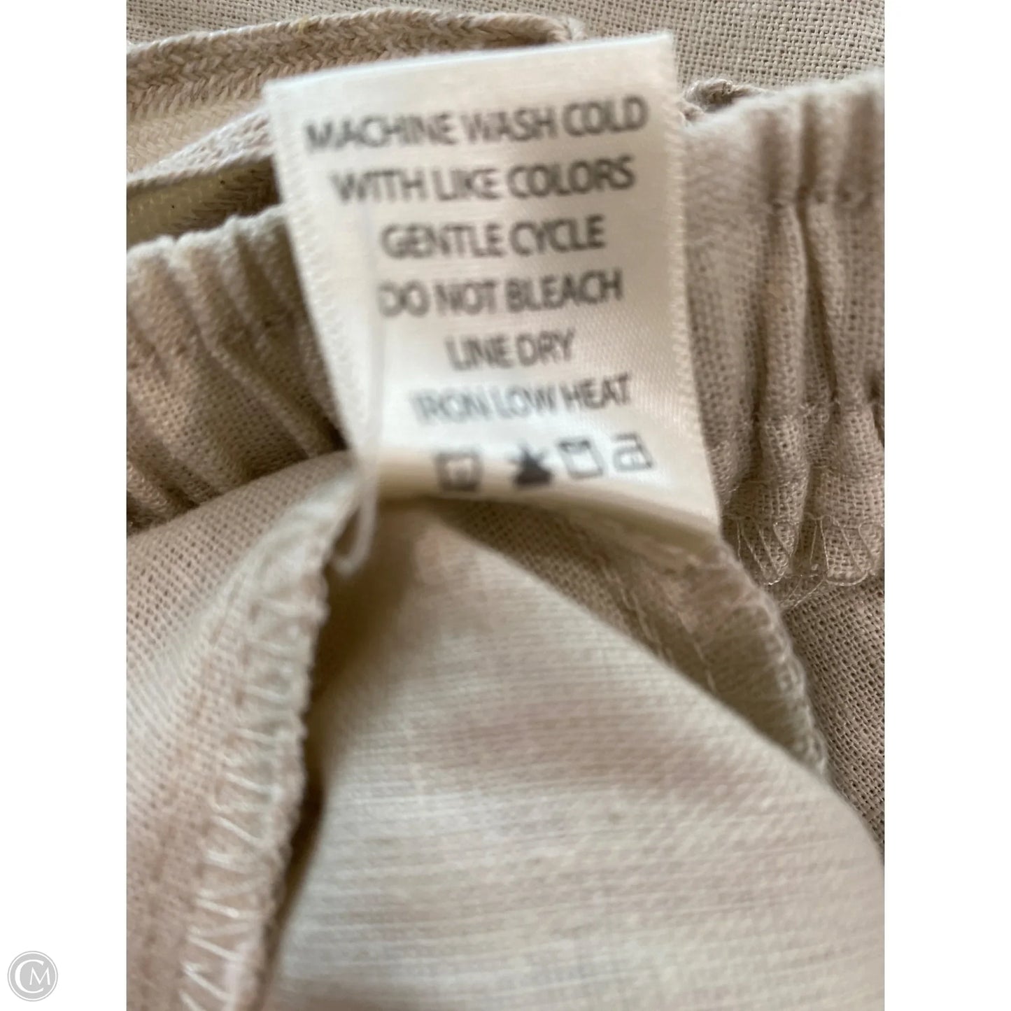 Pants Linen By Max Studio In Tan, Size: L