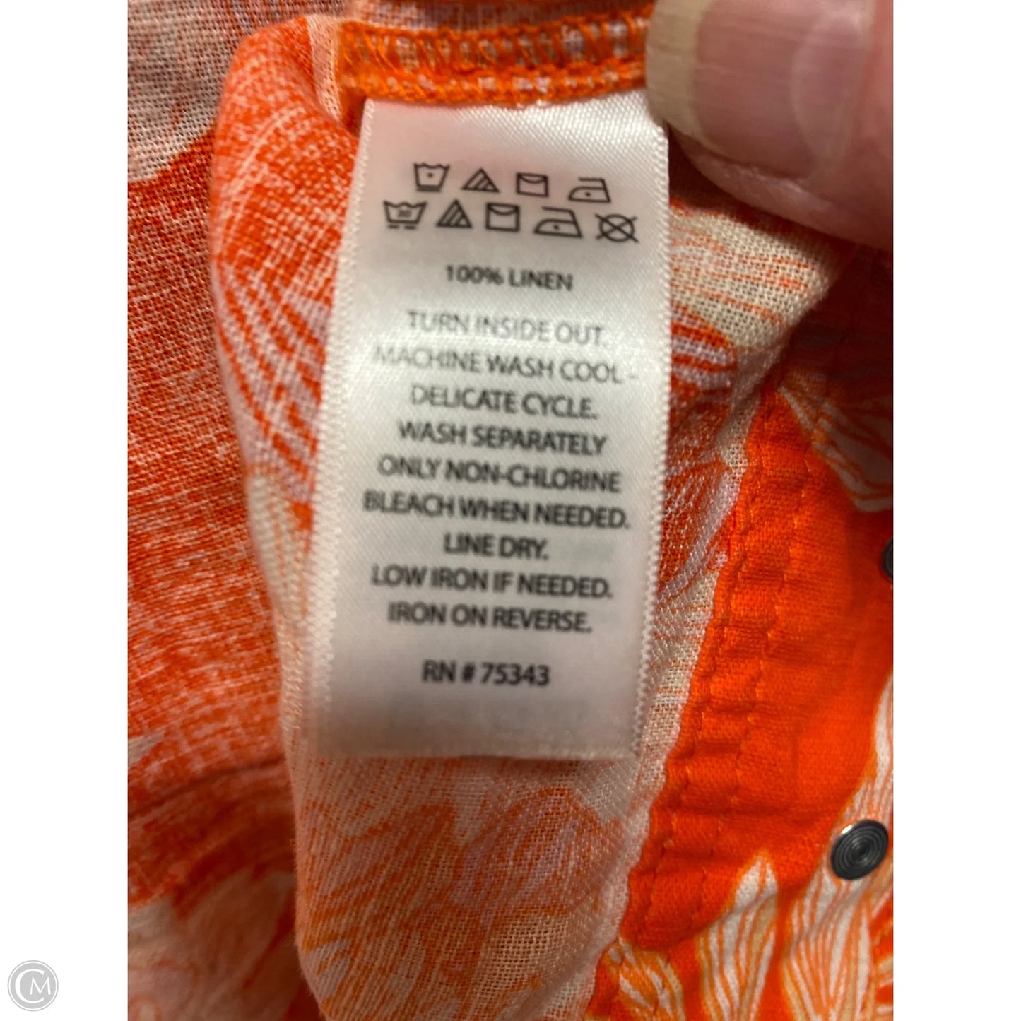 Jacket Shirt By Cynthia Rowley In Orange, Size: S