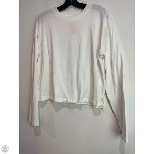 Athletic Top Long Sleeve Crewneck By 90 Degrees By Reflex In White, Size: Xs