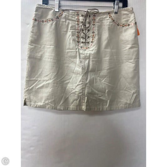 Skirt Mini & Short By Faded Glory In Tan, Size: 10