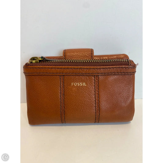 Wallet Leather By Fossil, Size: Medium