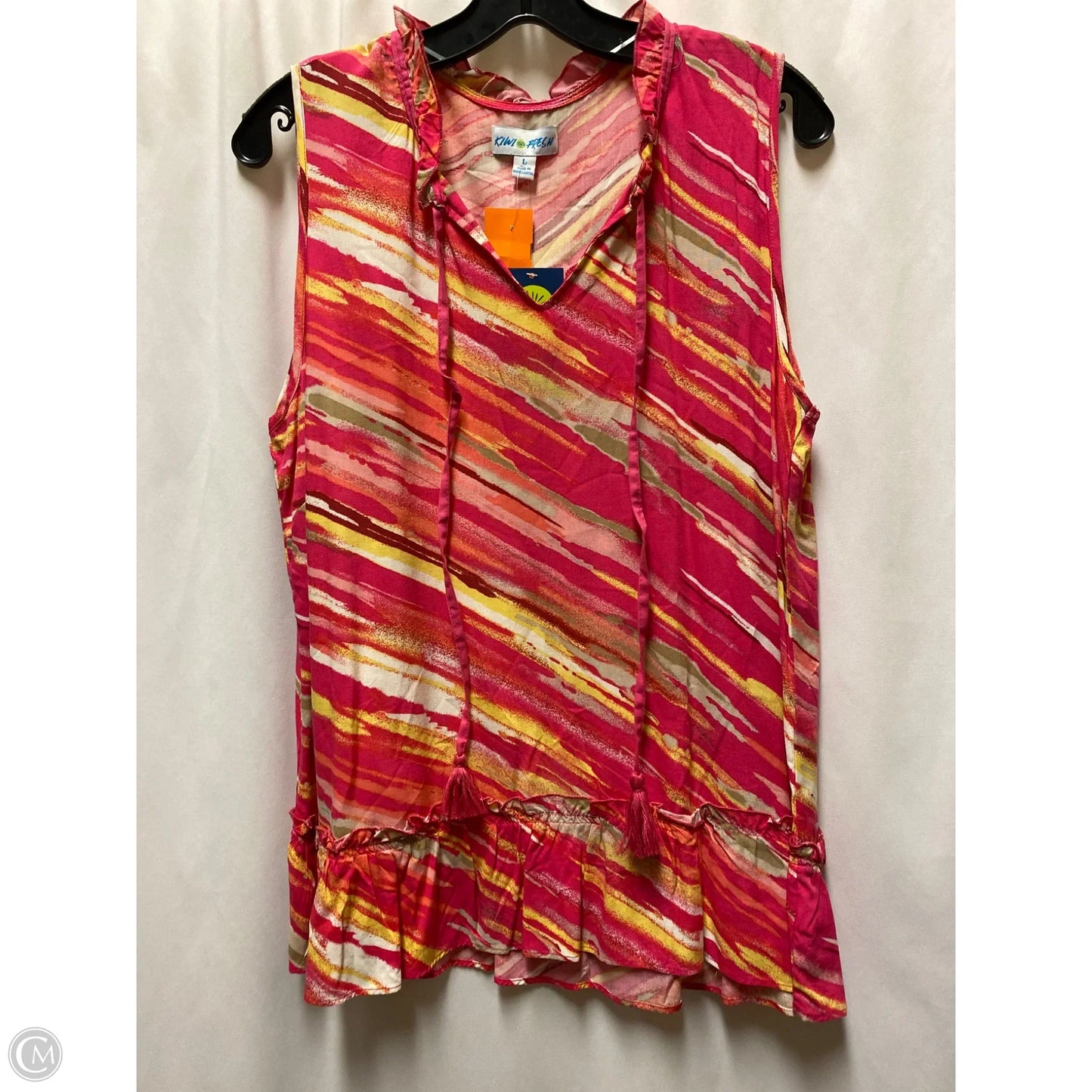 Top Sleeveless By Clothes Mentor In Pink, Size: L