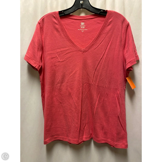 Top Short Sleeve By Faded Glory In Pink, Size: Xl