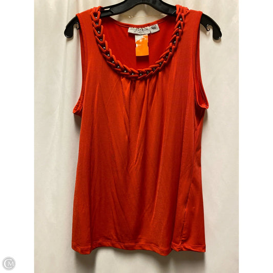 Top Sleeveless By Sag Harbor In Orange, Size: M