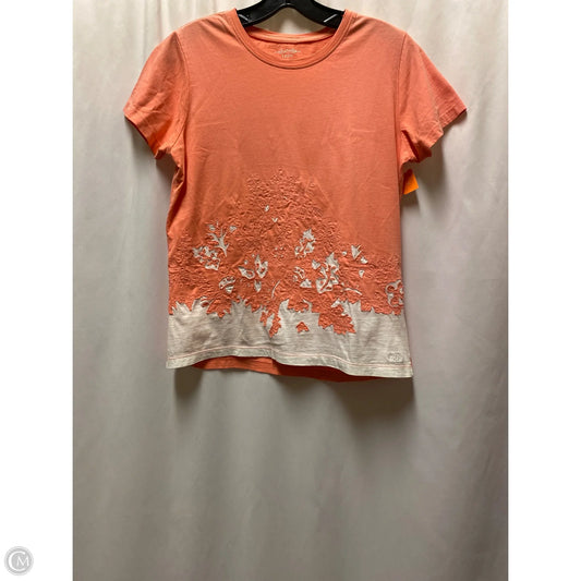 Top Short Sleeve By Izod In Peach, Size: S