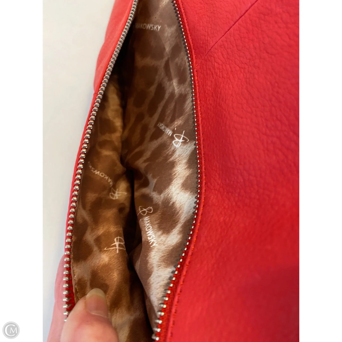 Handbag Leather By B. Makowsky, Size: Large