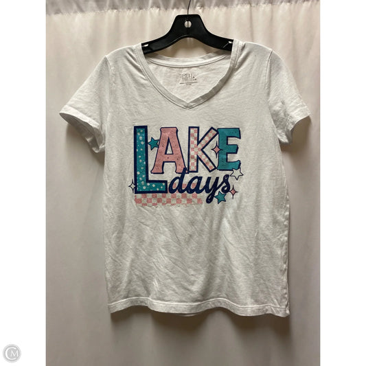 Top Short Sleeve By Time And Tru In White, Size: S