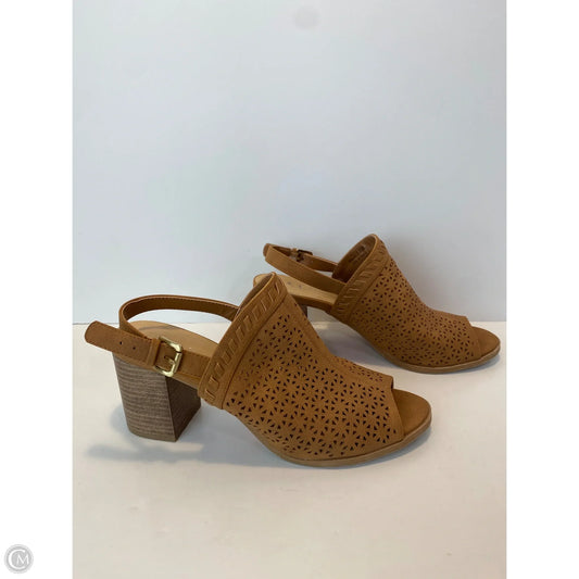 Sandals Heels Block By Cl By Chinese Laundry In Brown, Size: 7.5