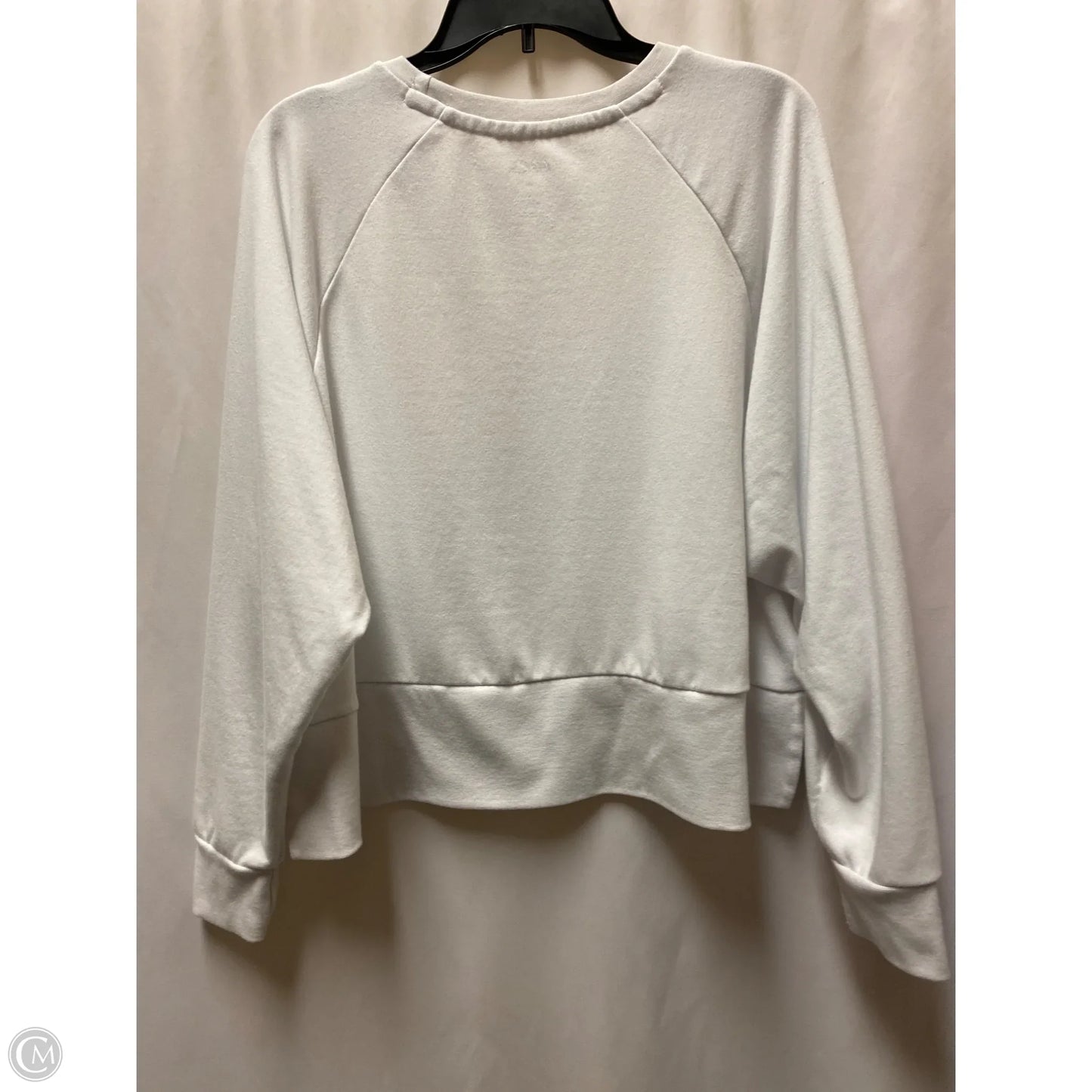 Sweatshirt Crewneck By Clothes Mentor In White, Size: L