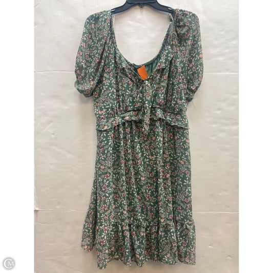 Dress Casual Midi By As U Wish In Green, Size: 1x