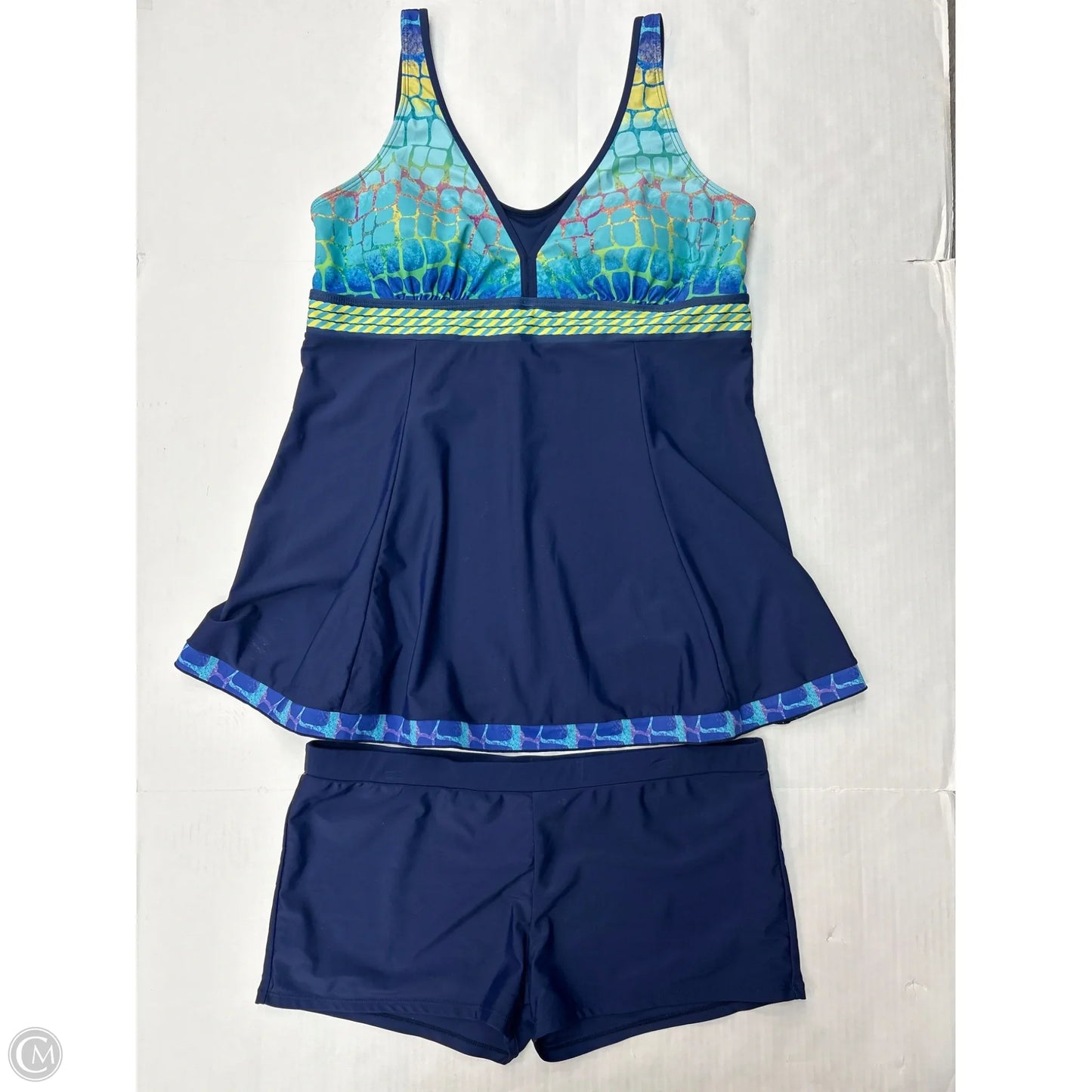Swimsuit 2pc By Clothes Mentor In Blue, Size: Xxl