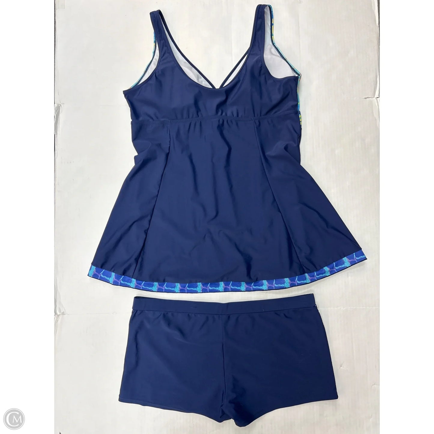 Swimsuit 2pc By Clothes Mentor In Blue, Size: Xxl