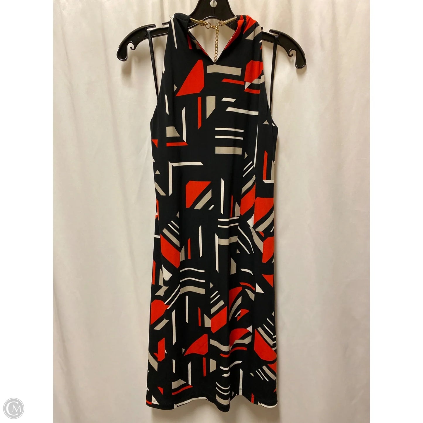 Dress Casual Maxi By Calvin Klein In Black & Red, Size: M