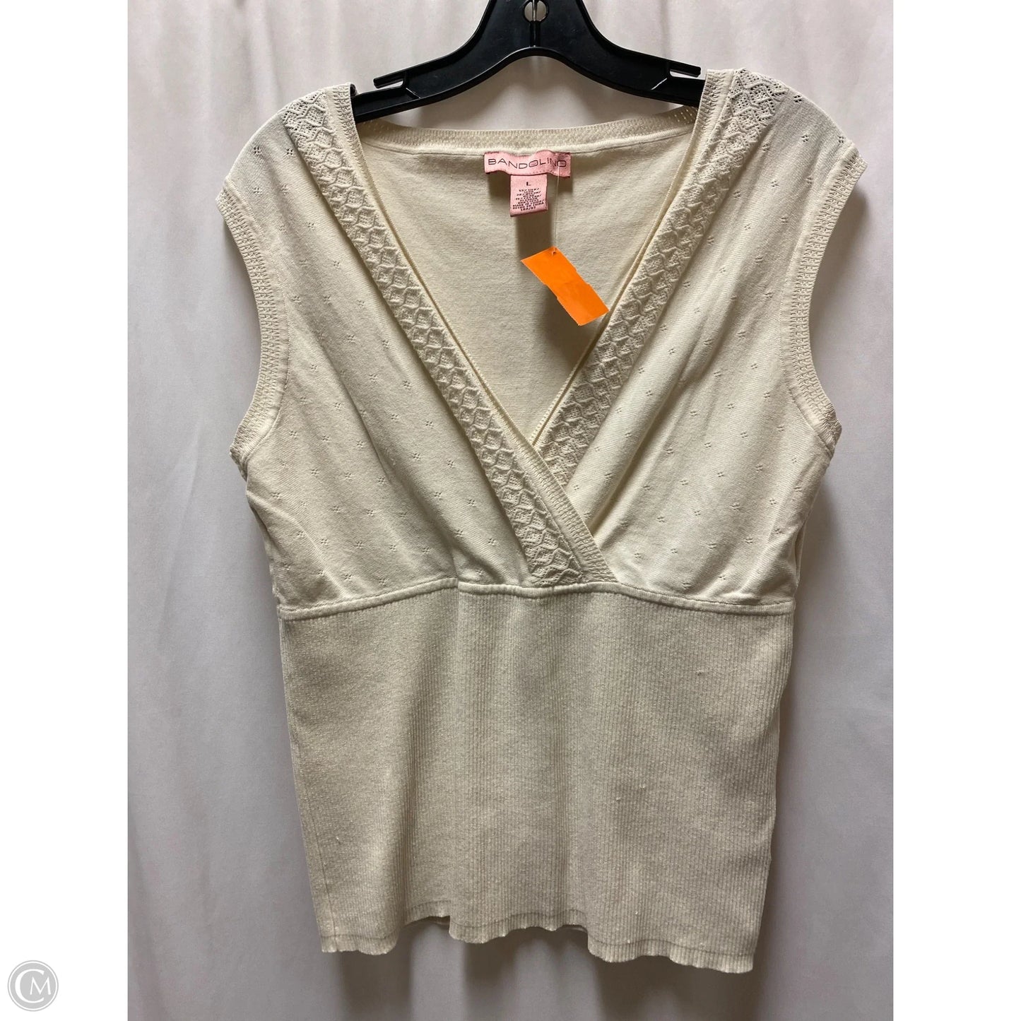 Top Sleeveless By Bandolino In Beige, Size: L