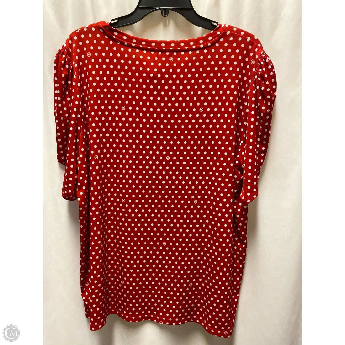 Top Short Sleeve By Michael By Michael Kors In Red, Size: Xxl