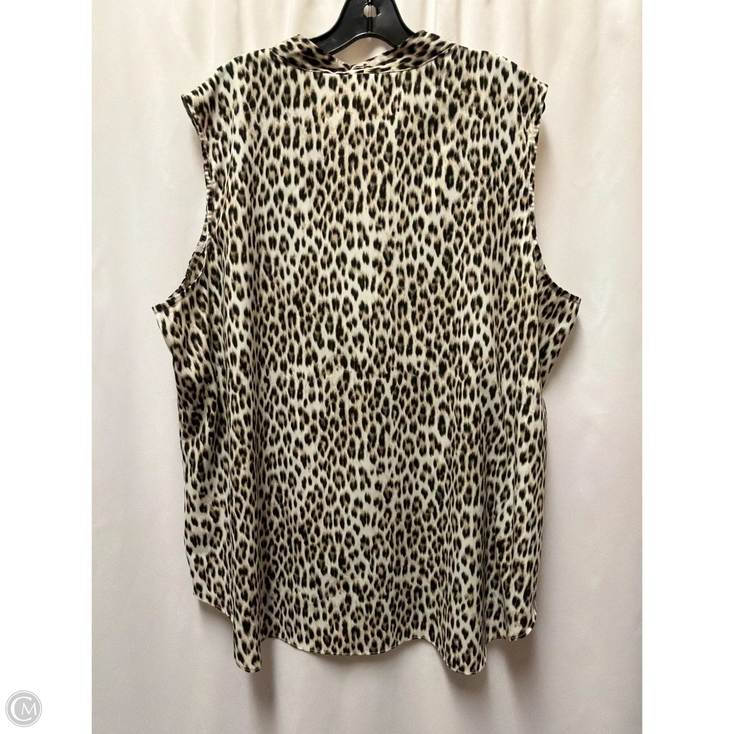 Top Sleeveless By Jaclyn Smith In Animal Print, Size: 3x