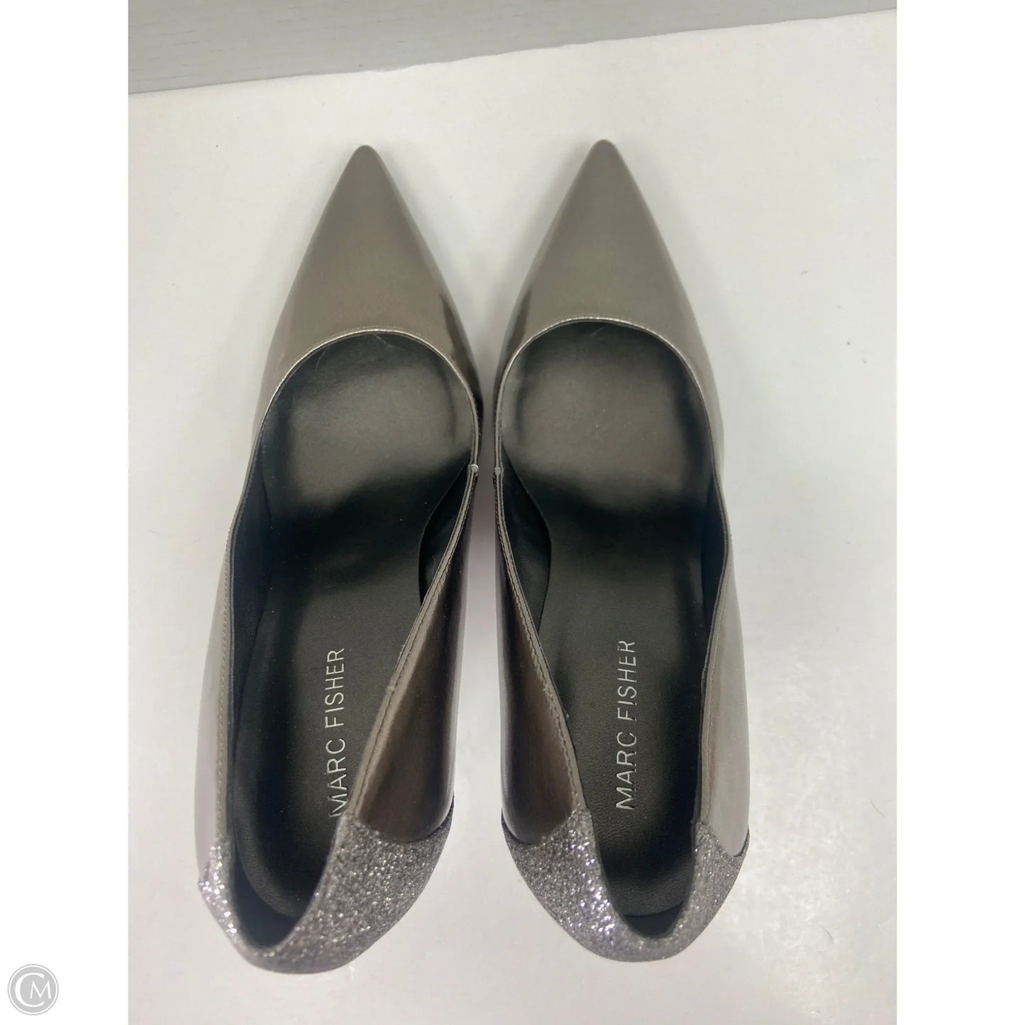 Shoes Heels Stiletto By Marc Fisher In Silver, Size: 9.5