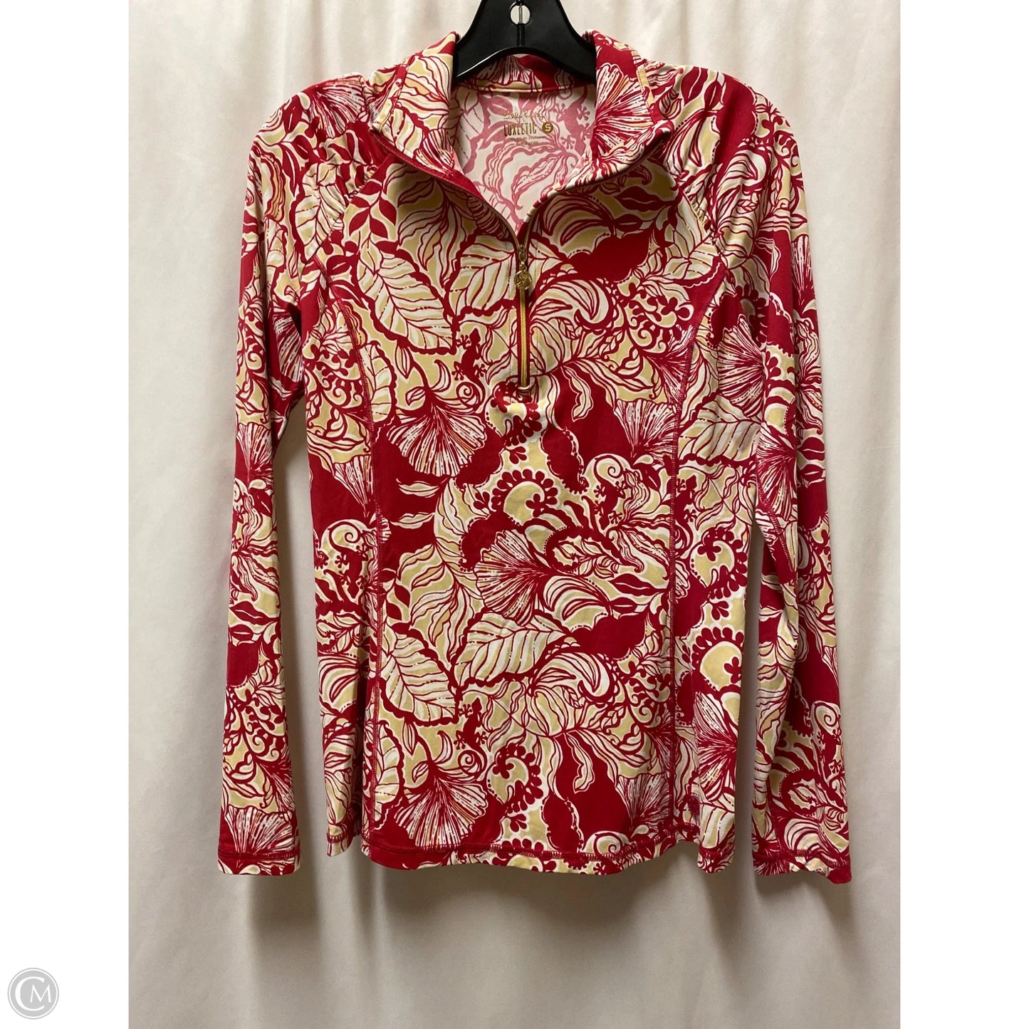 Top Long Sleeve Designer By Lilly Pulitzer In Maroon, Size: S