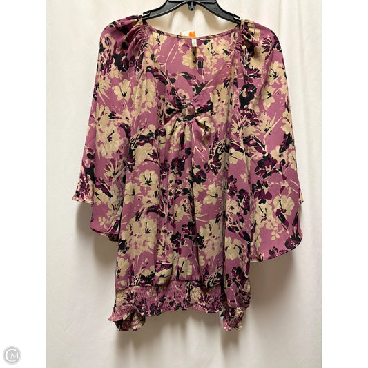 Top Short Sleeve By Cato In Purple, Size: Xxl