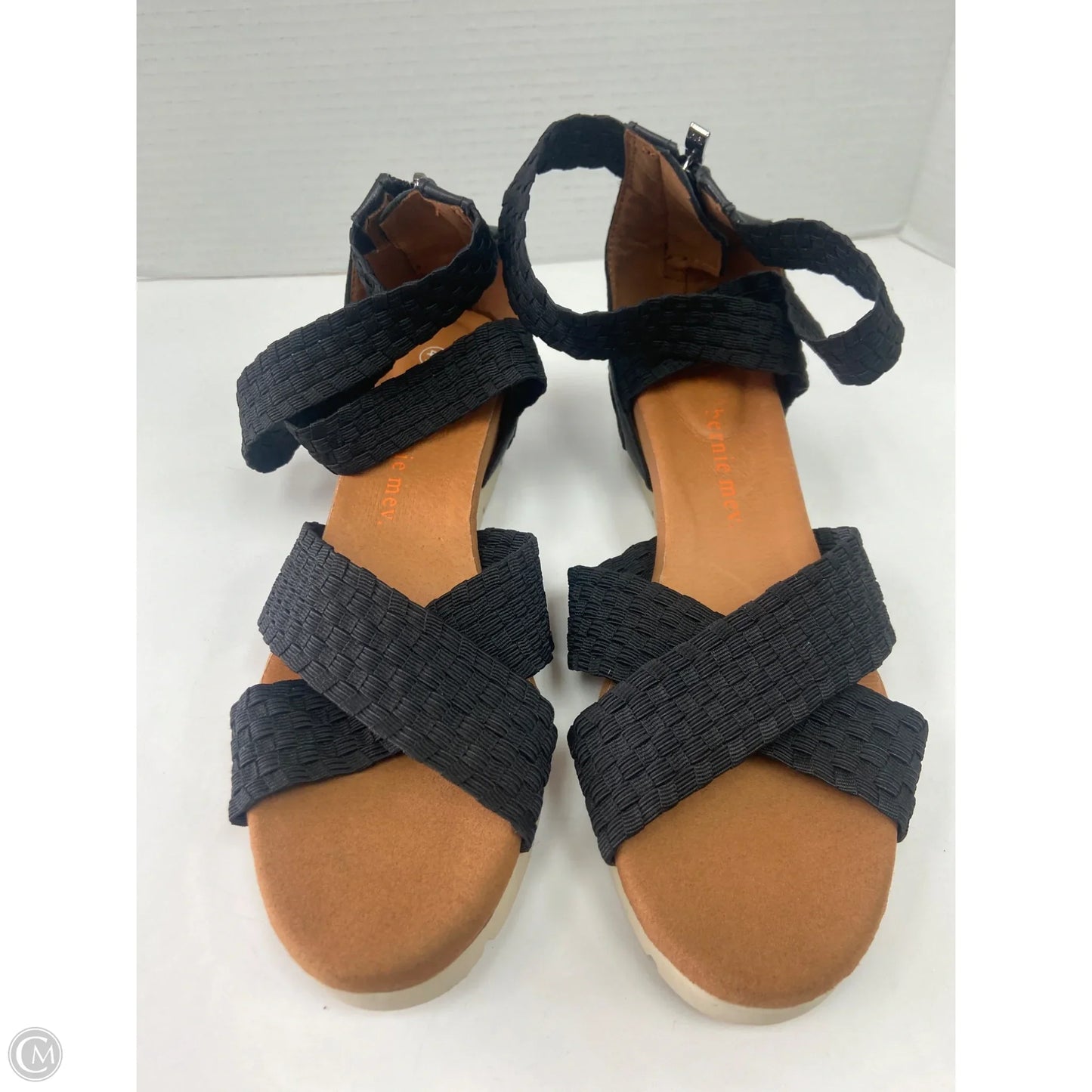 Sandals Heels Wedge By Bernie Mev In Black, Size: 10.5