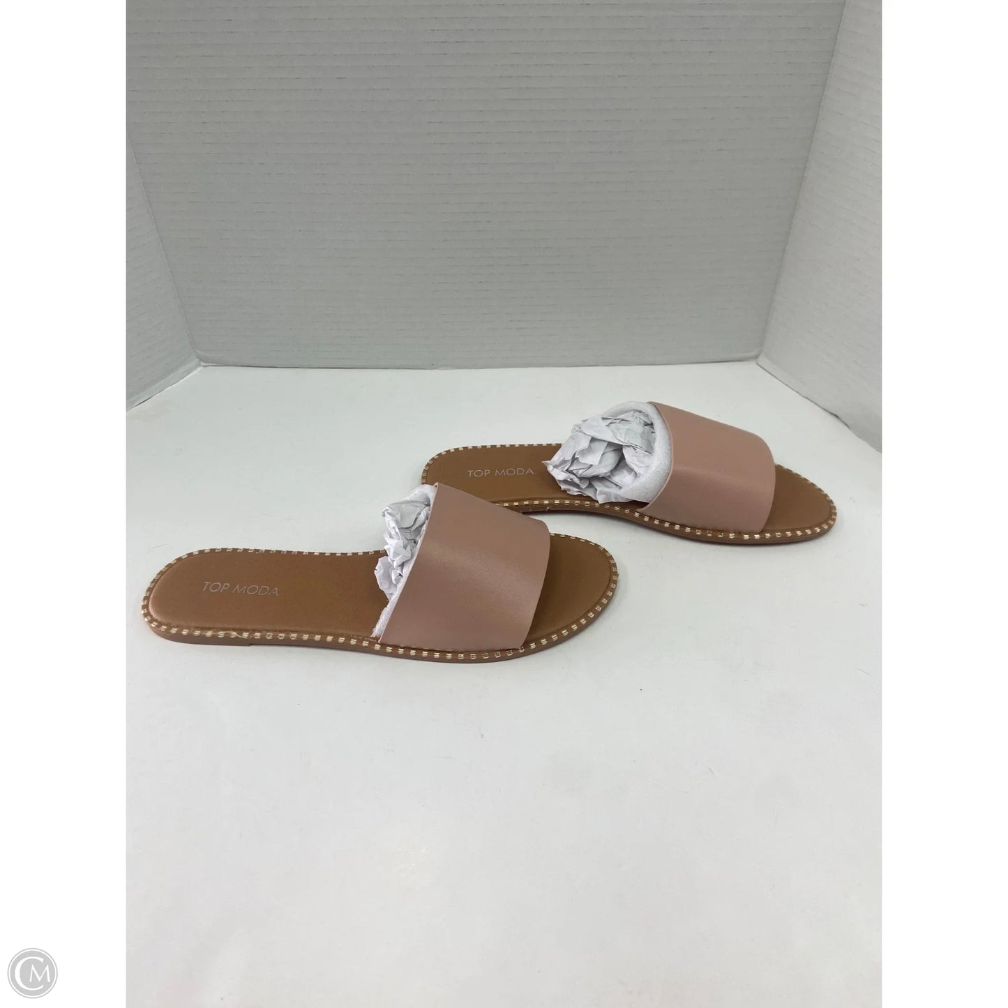 Sandals Flats By Top Moda In Pink, Size: 10