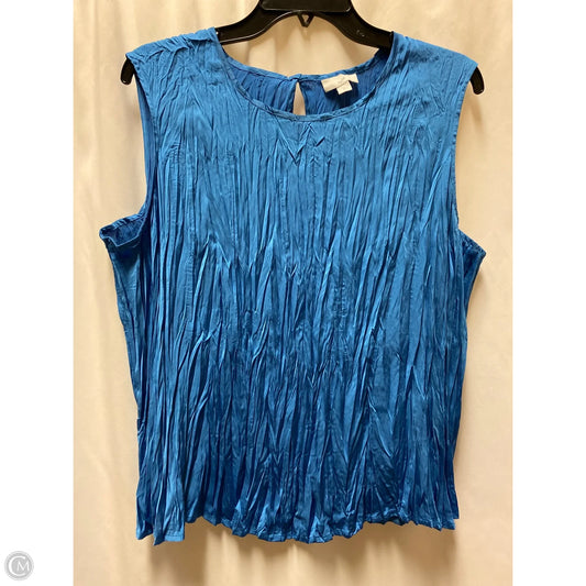 Top Sleeveless By J. Jill In Blue, Size: Xl